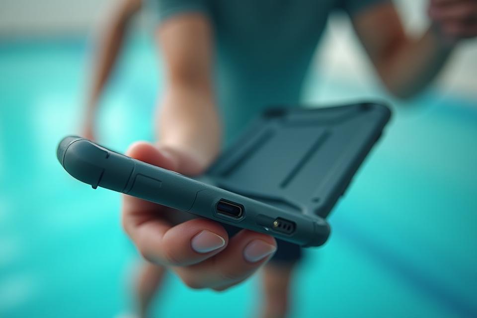 Hand demonstrating phone case durability against impact