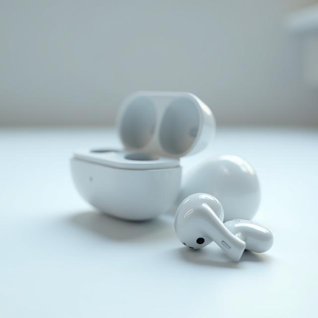 Premium wireless earbuds with charging case