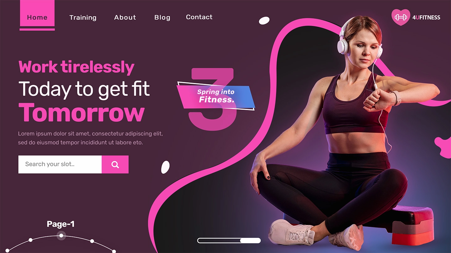 Fitness-themed website design by Kenskoff Consulting