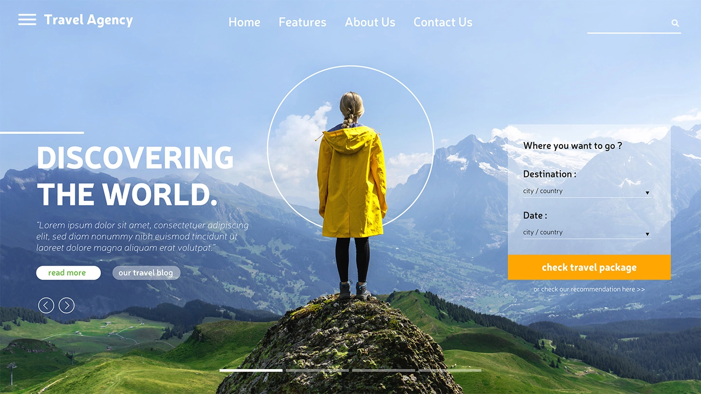 Travel agency landing page by Kenskoff Consulting